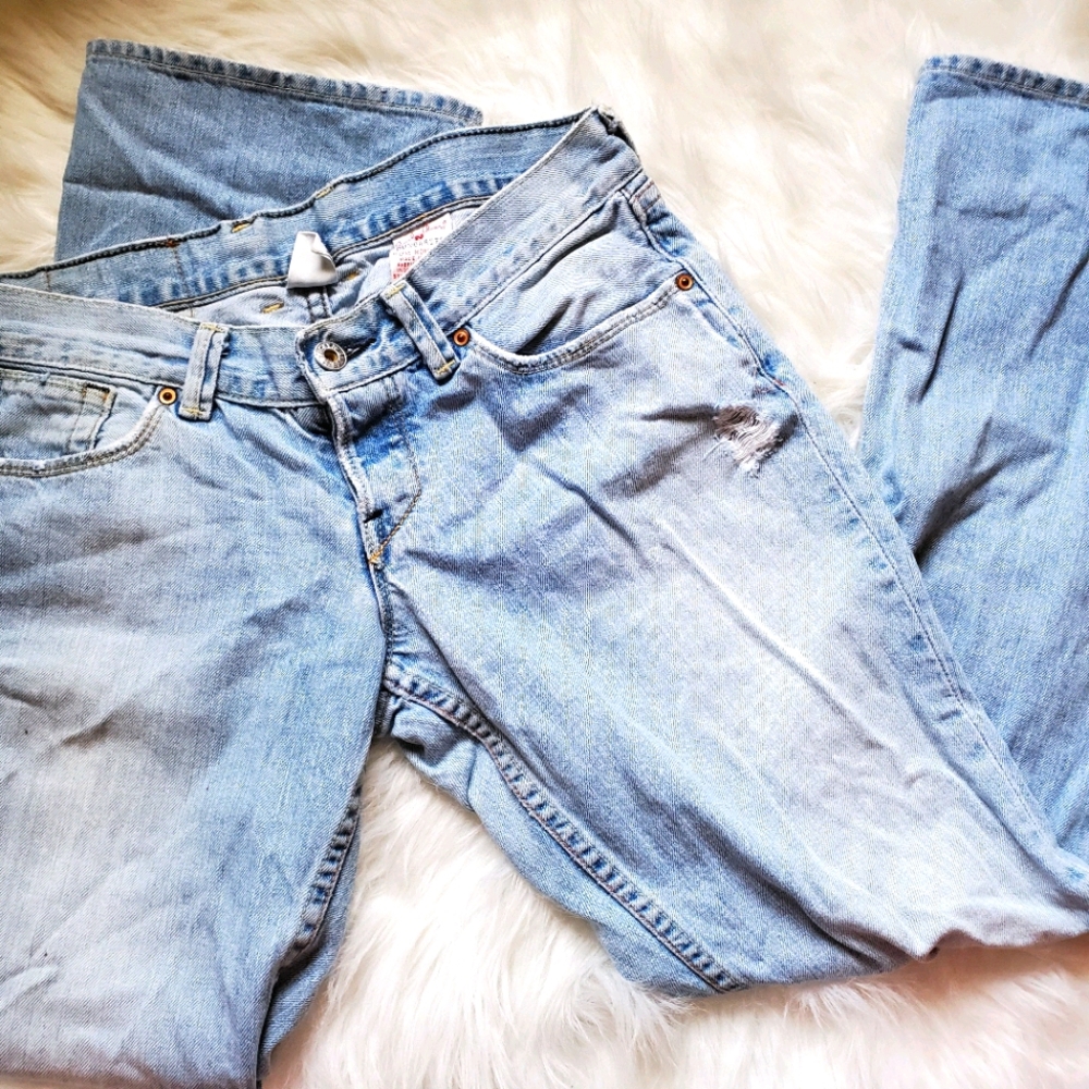 Lucky Brand Dungarees by Gene Montesano Candy Crop Light Wash Jean Size 4 / 27